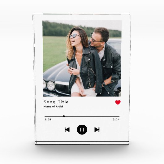 音楽カスタムと歌のフォトガラスブロック フォトブロック (正面)