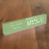 音楽カスタムな机のネームプレート デスクネームプレート (側面)