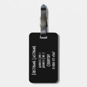 音楽カスタムの手荷物タグ ラゲッジタグ (裏面縦)