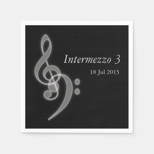 音楽カスタムコンサート スタンダードカクテルナプキン (正面)