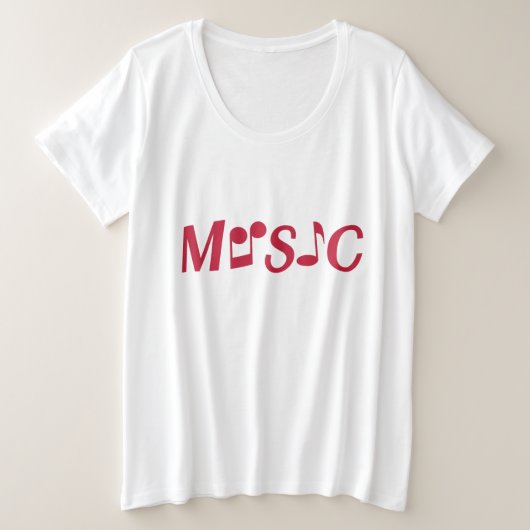 音楽カスタムシャツとジャケット プラスサイズTシャツ (デザイン正面)