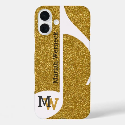 音楽カスタムノートフェイクゴールデン Case-Mate iPhoneケース (裏面)