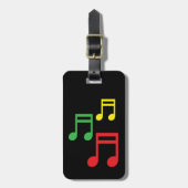 音楽カスタムノート付きトラベル荷物タグ ラゲッジタグ (正面縦)