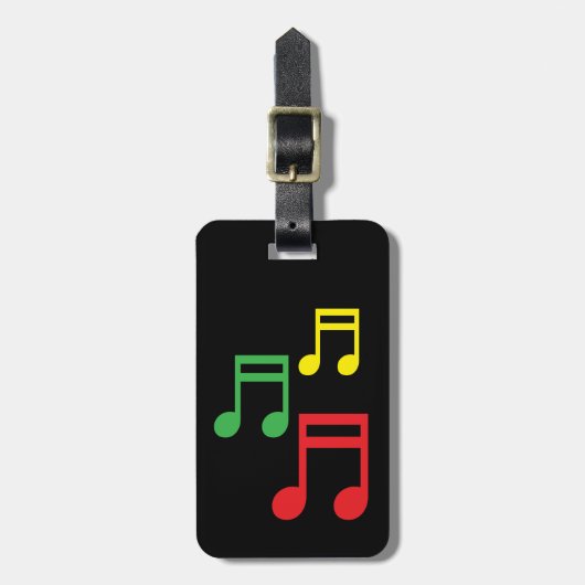 音楽カスタムノート付きトラベル荷物タグ ラゲッジタグ (正面縦)