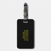 音楽カスタムノート付きトラベル荷物タグ ラゲッジタグ (裏面縦)