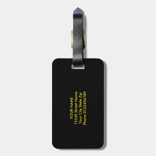 音楽カスタムノート付きトラベル荷物タグ ラゲッジタグ (裏面縦)