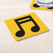 音楽カスタムノート付き紙クラシカルコースター スクエアペーパーコースター (アングル)