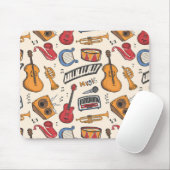 音楽カッコいいをテーマにしたピアノドラムギターViolin More マウスパッド (マウス)