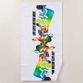 音楽カッコいい先生 ビーチタオル (正面)