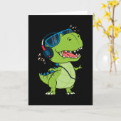 音楽カッコいい聞の恐竜 カード (黄色い花)