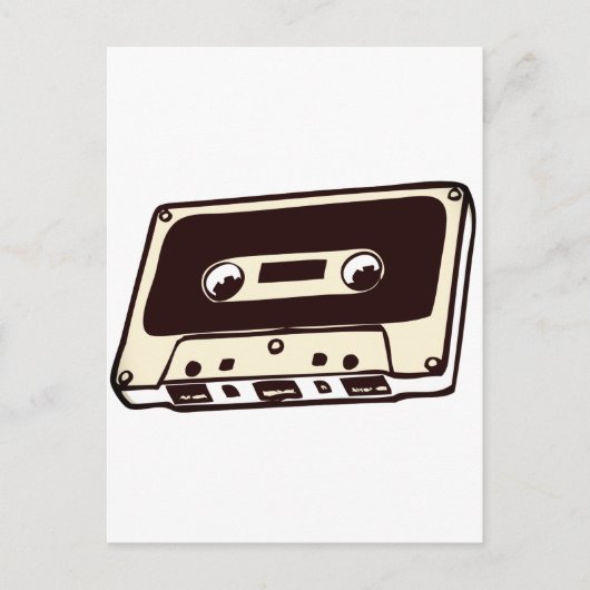 音楽カッセートテープ ポストカード (正面)