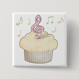 音楽カップケーキ 缶バッジ