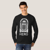 音楽カラオケ用音楽ジュークボックスヒーロー Tシャツ (正面フル)