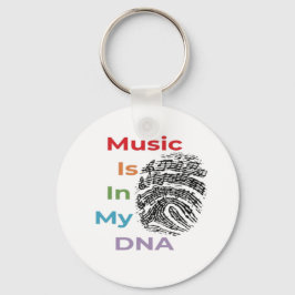 音楽カラフルは私のDNAに入っているミュージシャン音楽ノート キーホルダー