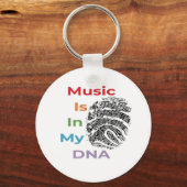 音楽カラフルは私のDNAに入っているミュージシャン音楽ノート キーホルダー (正面)