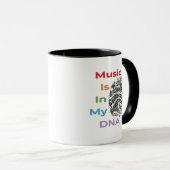 音楽カラフルは私のDNAに入っているミュージシャン音楽ノート マグカップ (正面右)