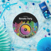 音楽カラフルカラオケ誕生日パーティー紙プレート ペーパープレート (パーティー)