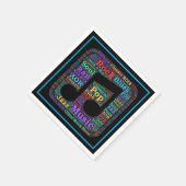 音楽カラフルジャンル スタンダードカクテルナプキン (角)