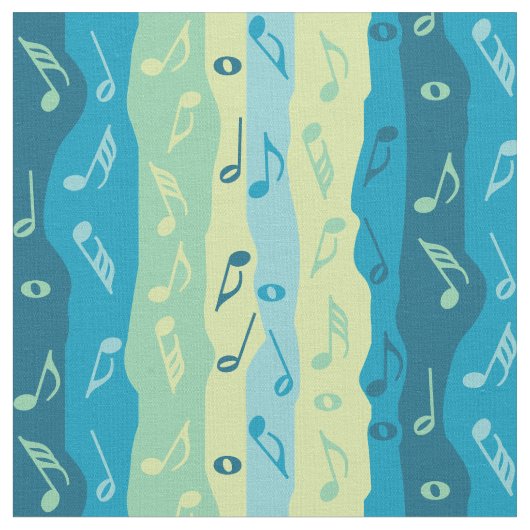 音楽カラフルノートのストライプ ファブリック (クローズアップ)