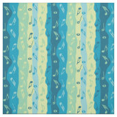 音楽カラフルノートのストライプ ファブリック (見本)