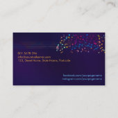 音楽カラフルノートのパターン（紫） 名刺 (裏面)