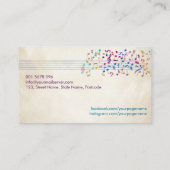 音楽カラフルノートパターン 名刺 (裏面)
