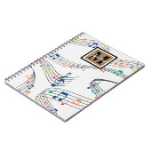 音楽カラフルノートミュージシャンモノグラム ノートブック (左側)