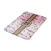 音楽カラフルノートミュージシャンモノグラム バスマット (アングル)