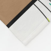 音楽カラフルノートミュージシャンモノグラム フリースブランケット (角)