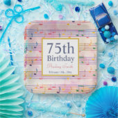 音楽カラフルノートミュージシャン誕生日 ペーパープレート (パーティー)