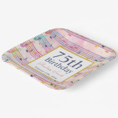 音楽カラフルノートミュージシャン誕生日 ペーパープレート (傾斜あり)