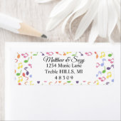 音楽カラフルノートミュージシャン ラベル (インサイチュ)