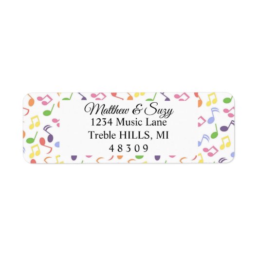 音楽カラフルノートミュージシャン ラベル (正面)