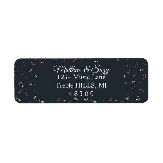 音楽カラフルノートミュージシャン ラベル (正面)