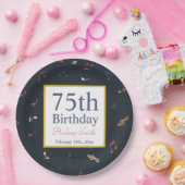 音楽カラフルノート誕生日 ペーパープレート (パーティー)