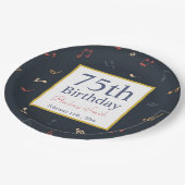 音楽カラフルノート誕生日 ペーパープレート (アングル)