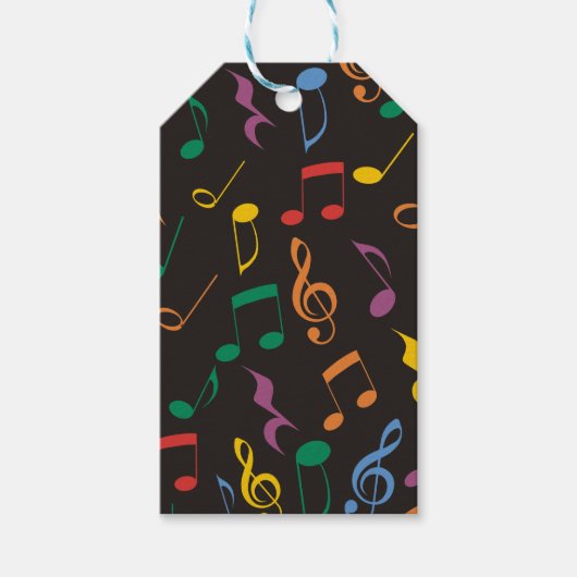 音楽カラフルノート ギフトタグ (正面)