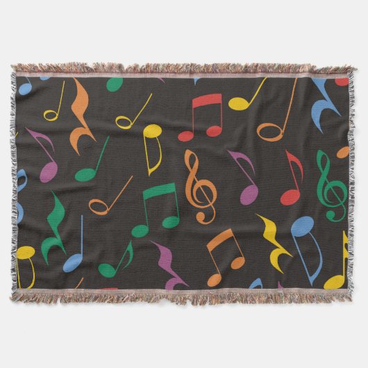 音楽カラフルノート スローブランケット (正面)