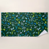 音楽カラフルノート ビーチタオル (正面)