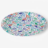 音楽カラフルノート ペーパープレート (アングル)