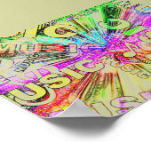 音楽カラフルノート ポスター (角)