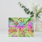 音楽カラフルノート ポストカード (スタンド正面)