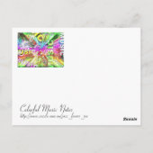 音楽カラフルノート ポストカード (裏面)