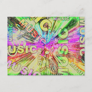 音楽カラフルノート ポストカード