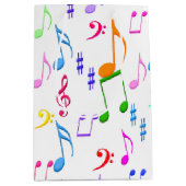 音楽カラフルノート ミディアムペーパーバッグ (正面)