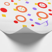 音楽カラフルノート ラッピングペーパー (角)