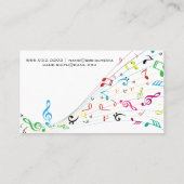 音楽カラフルノート 名刺 (裏面)