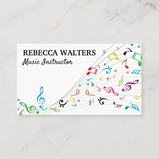 音楽カラフルノート 名刺 (正面)
