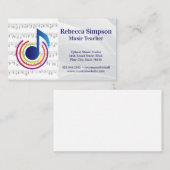 音楽カラフルノート 名刺 (正面/裏面)