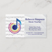 音楽カラフルノート 名刺 (正面)